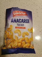 Mängden socker i anacardi tostati e salati