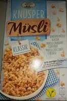 Mängden socker i Knusper Müsli Klassik