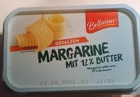 Mängden socker i Margarine avec 12% de beurre