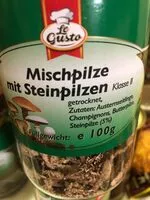 Mängden socker i Pilze Mischpilze mit Steinpilzen getrocknet