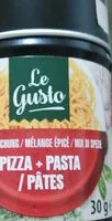 Mängden socker i Le Gusto mix di spezie x pasta pizza e patate