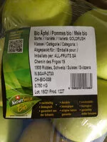 Mängden socker i Organic Apples / Pommes Bio