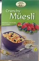 Mängden socker i Crunchy muesli baie des bois