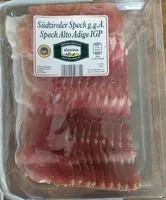 Mängden socker i Sudtiroler speck g.g.a speck alto Adige IGP