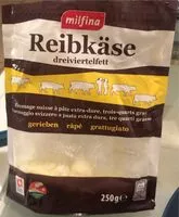 Mängden socker i Reibkäse “Fromage râpé”