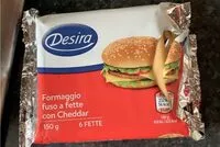 Mängden socker i Formaggio fuso a fette con cheddar