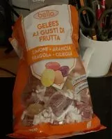 Mängden socker i Gelèes ai gusti di frutta