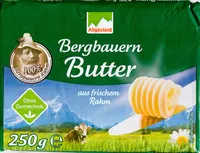 Mängden socker i Bergbauern Butter