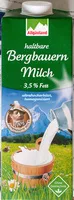 Mängden socker i haltbare Bergbauern Milch 3,5% Fett