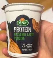 Mängden socker i Hazelnut latte pudding