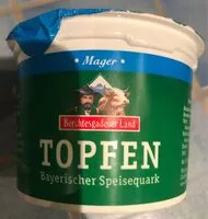 Mängden socker i Topfen bayerischer Speisequark