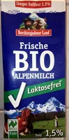 Mängden socker i Frische Bio Alpenmilch Laktosefrei