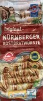 Mängden socker i Nürnberger Rostbratwürste