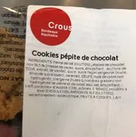Mängden socker i Cookies pépite de chocolat - crous bordeaux