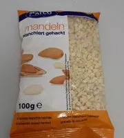 Mängden socker i Mandeln blanchiert gehackt