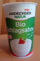 Mängden socker i Bio Schlagsahne
