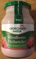 Mängden socker i Bio-Joghurt mild - Himbeere-Holunder