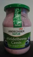 Mängden socker i Naturjogurt Mild, Heidelbeere