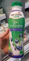 Mängden socker i Andechser yaourt â boire myrtille cassis