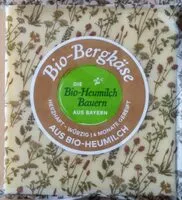 Mängden socker i Bergkäse aus Heumilch 50 % (Bio), herzhaft-würzig