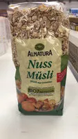Mängden socker i Muesli aux noisettes
