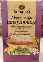 Mängden socker i Moments de détente, thé