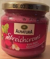 Mängden socker i Streichcreme, Rote Bete Meerrettich