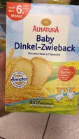 Mängden socker i Alnatura - Baby Dinkel Zwieback