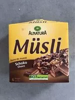 Mängden socker i Alnatura Bio Müsli Riegel Schoko 6X 25 g
