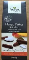 Mängden socker i Alnatura Sélection Mango Kokos Stäbchen