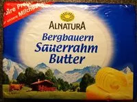 Mängden socker i Bergbauern Sauerrahm Butter