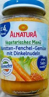 Mängden socker i Karotten-Fenchel-Gemüse mit Dinkelnudeln