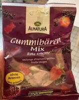 Mängden socker i Gummibären-Mix Rote Früchte
