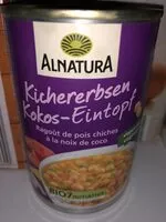 Mängden socker i Kichererbsen Kokos-Topf