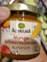 Mängden socker i Mango Schwarzkümmel Aufstrich