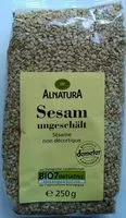 Mängden socker i Sesam ungeschält