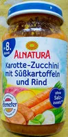 Mängden socker i Karotte-Zucchini mit Süßkartoffeln und Rind