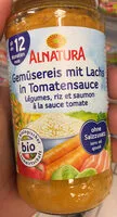 Mängden socker i Bio légumes, riz et saumon à la sauce tomate