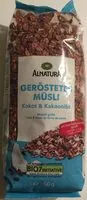 Mängden socker i Alnatura Geröstetes Müsli Kokos & Kakaonibs
