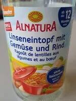 Mängden socker i Ragoût de lentilles aux légumes et boeuf