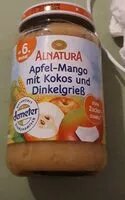 Mängden socker i Apfel-Mango mit Kokos und Dinkelgrieß