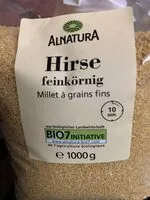 Mängden socker i Hirse feinkörnig