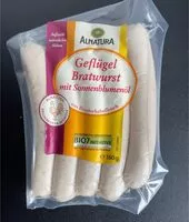 Mängden socker i Geflügel Bratwurst mit Sonnenblumenöl