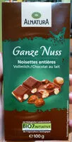 Mängden socker i Ganze Nuss