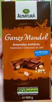 Mängden socker i Chocolat au lait bio aux amandes