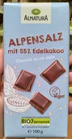 Mängden socker i Alpensalz mit 55% Edelkakao