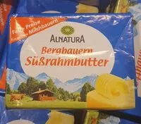 Mängden socker i Bergbauern Süßrahmbutter