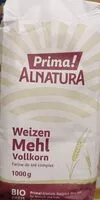 Mängden socker i Weizen Mehl Vollkorn