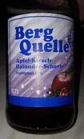 Mängden socker i Bergquelle Apfel kirsch hollunder schorle