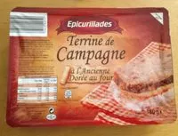 Mängden socker i Terrine de Campagne à l'Ancienne Dorée au four